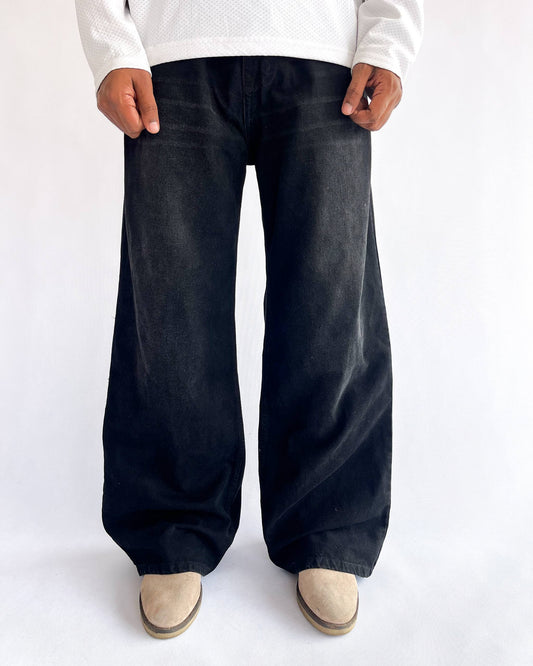 Black White Shade Wide Leg Baggy