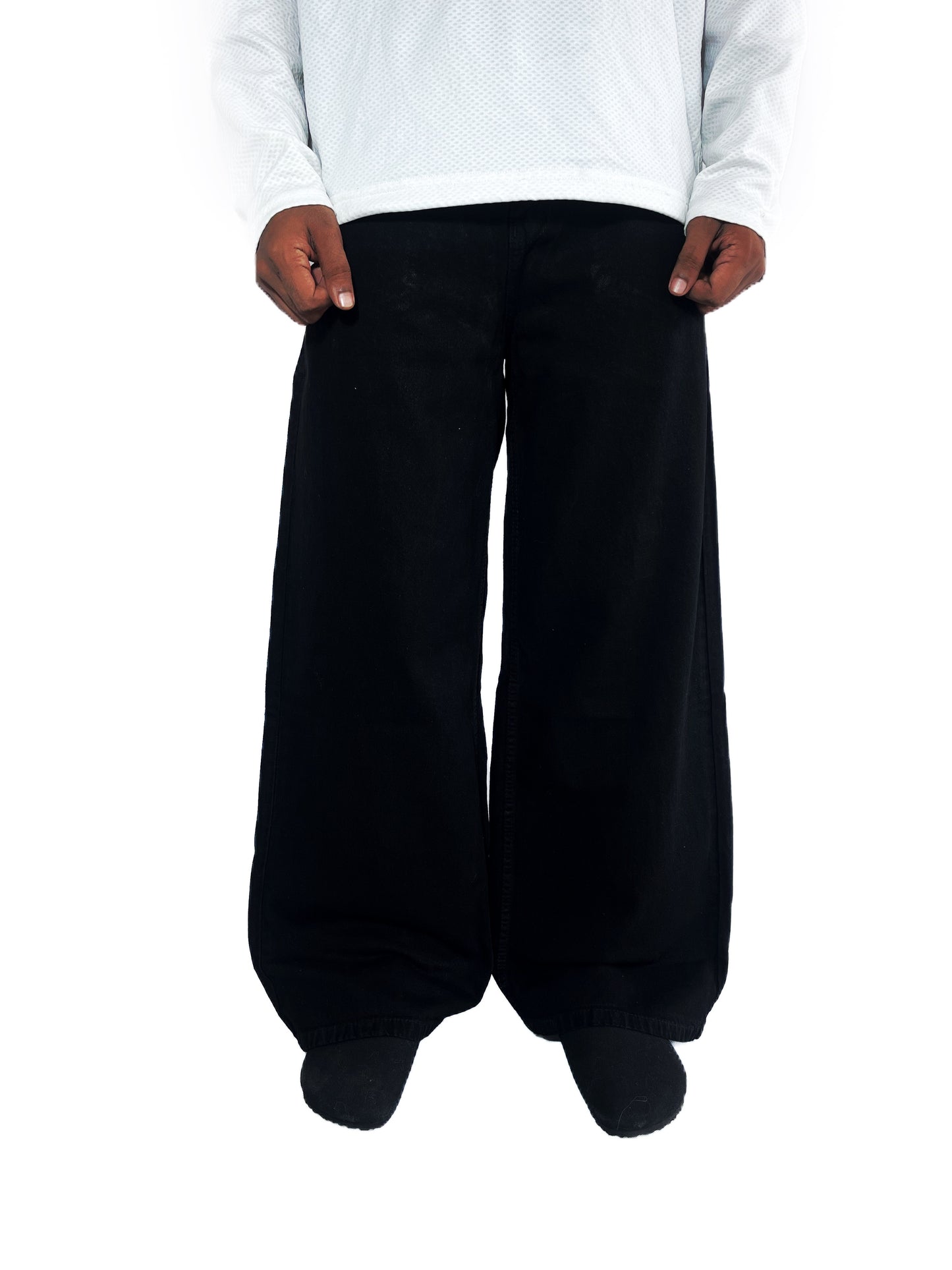 JET BLACK WIDE LEG