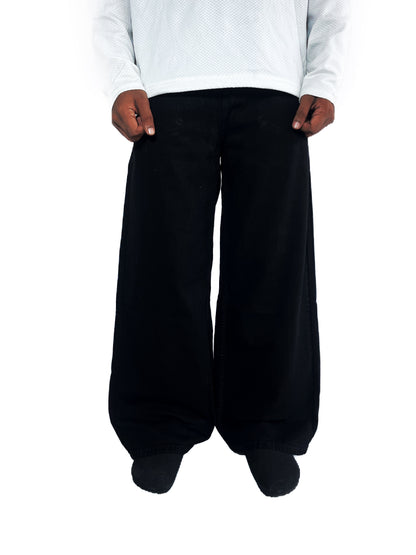 JET BLACK WIDE LEG