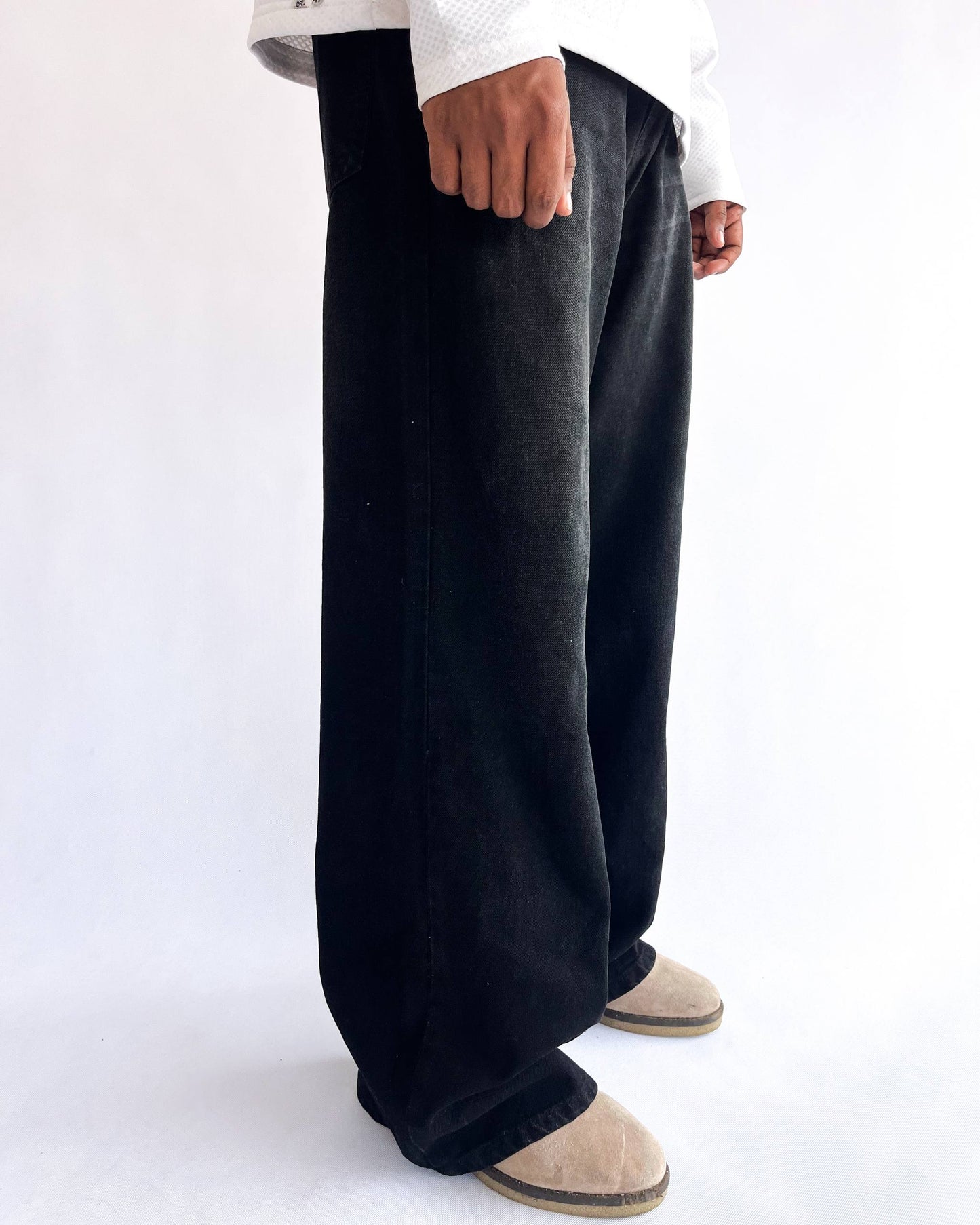 Black White Shade Wide Leg Baggy