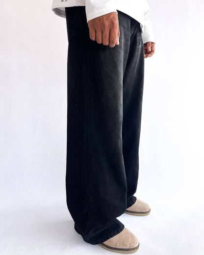 Black White Shade Wide Leg Baggy