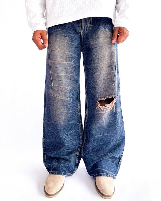 Distressed Purple Shade Baggy