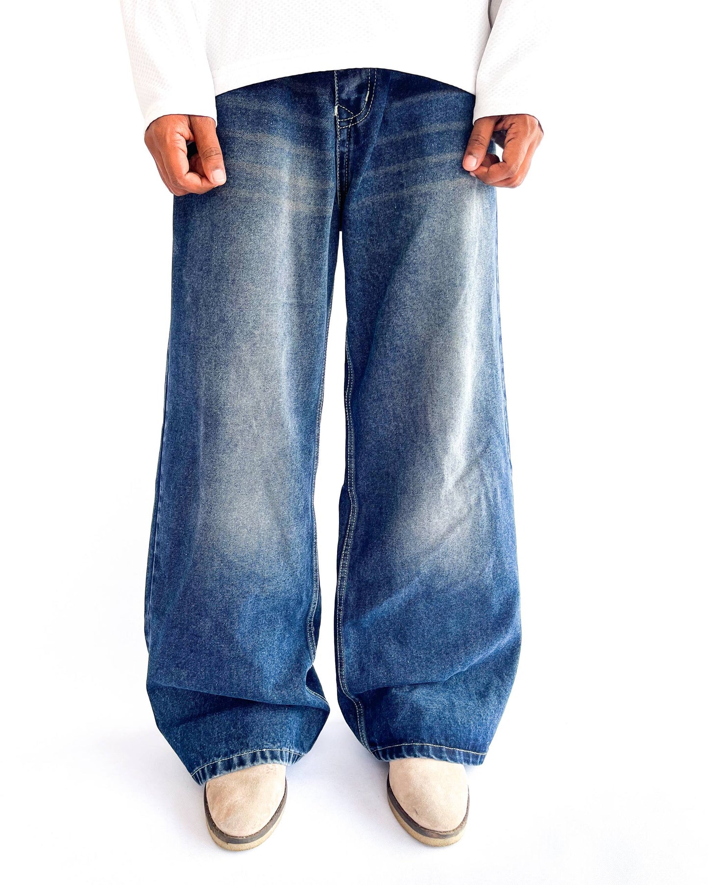 Denim Blue Shade Baggy