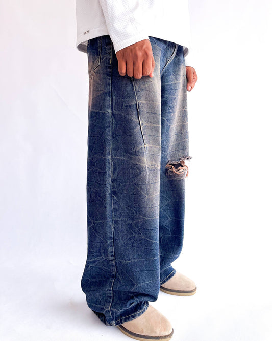 Distressed Purple Shade Baggy