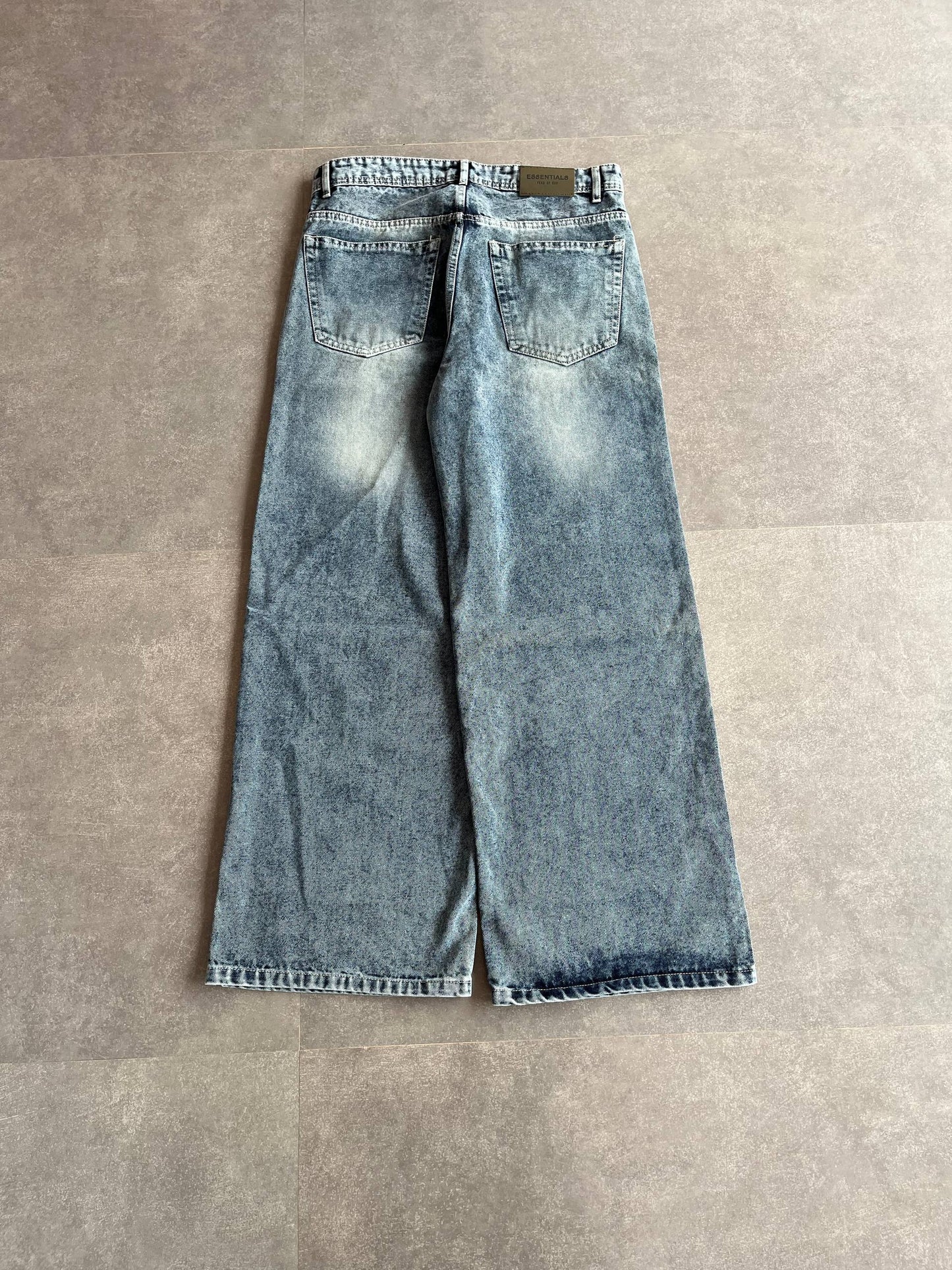 Blue Tinted Wide Leg Baggy