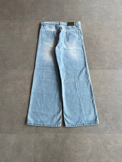 Ice Blue Wide Leg Baggy