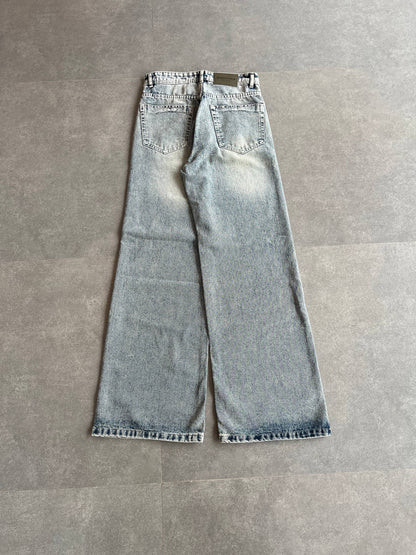 Pale Blue Wide Leg Baggy