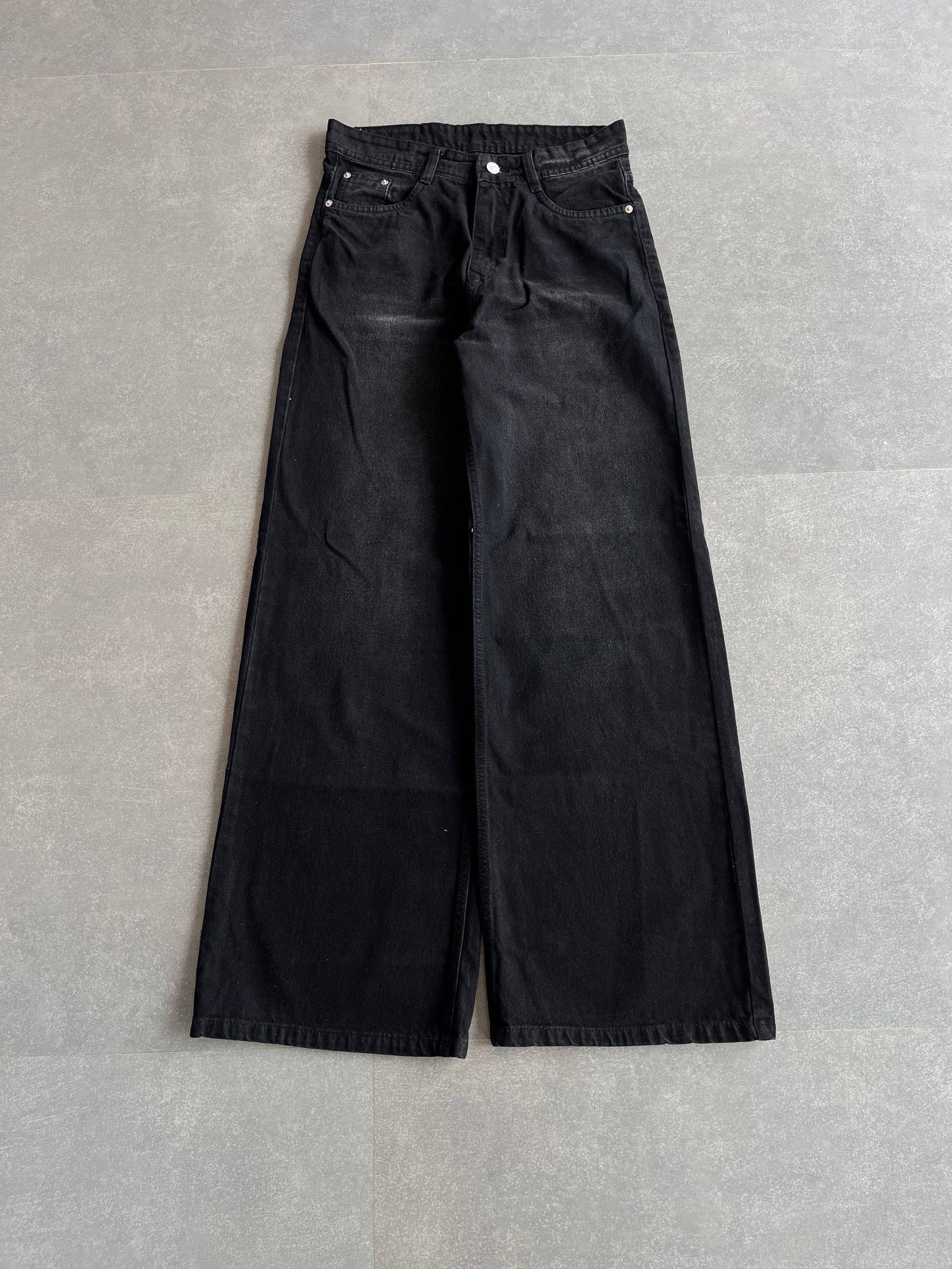 Black White Shade Wide Leg Baggy