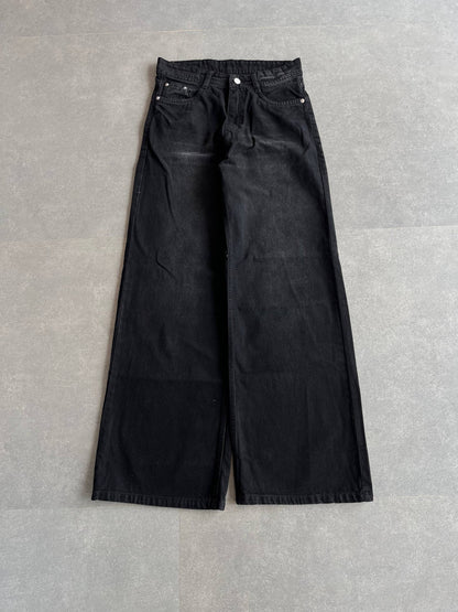 Black White Shade Wide Leg Baggy