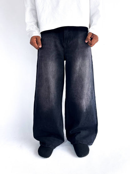 Black Cherry Shade Wide Leg Baggy