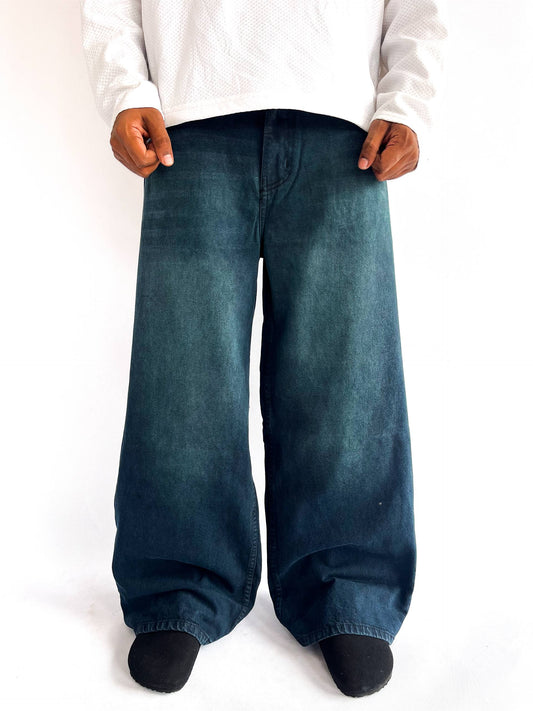 Blue Ocean Shade Wide Leg Baggy