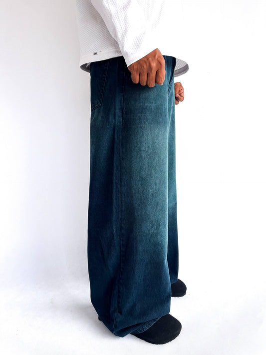 Blue Ocean Shade Wide Leg Baggy