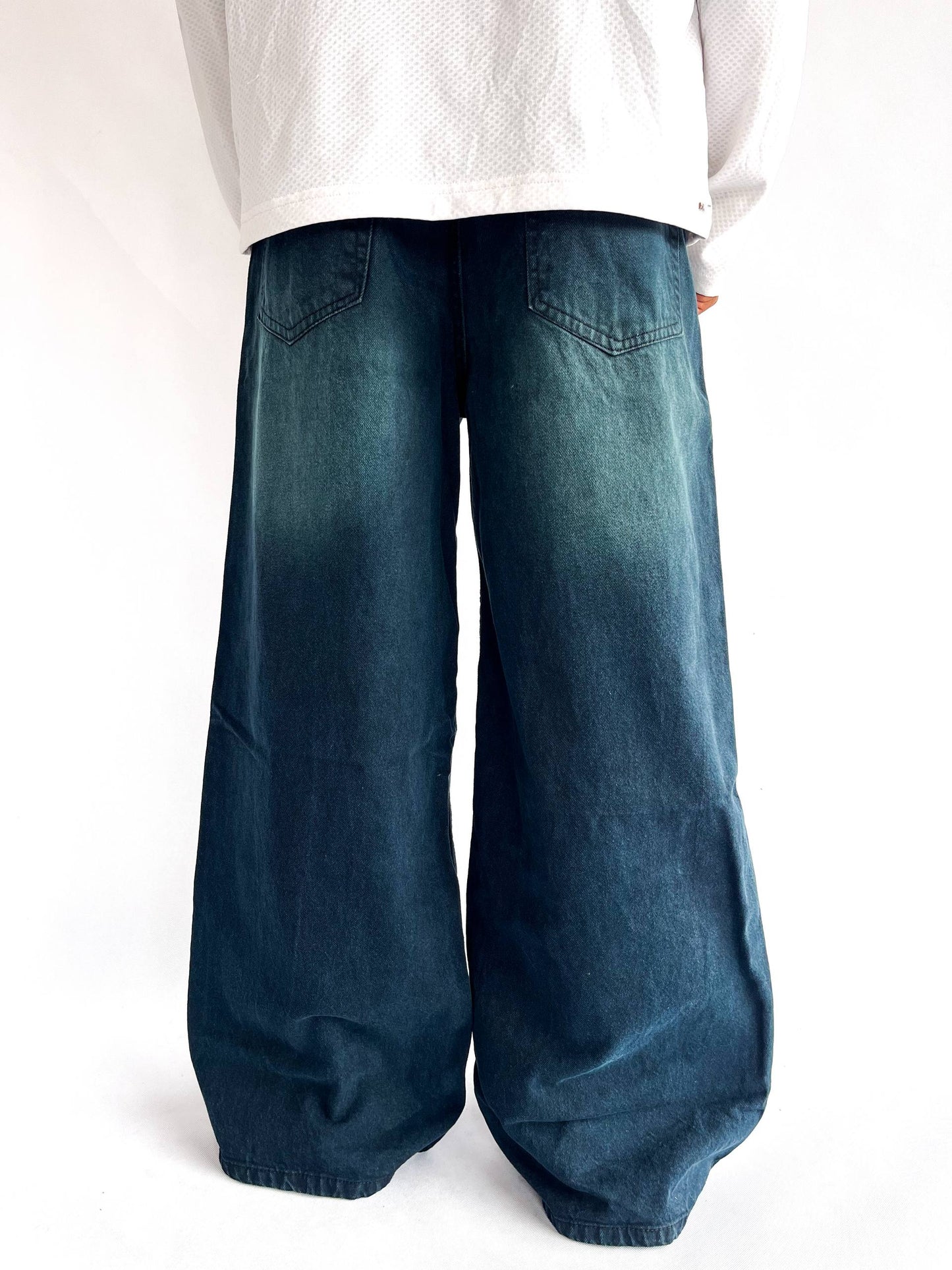Blue Ocean Shade Wide Leg Baggy