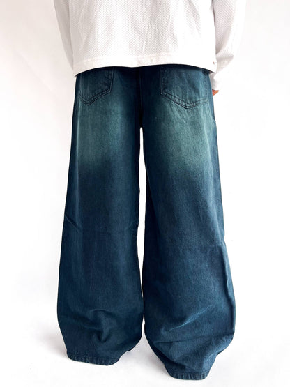 Blue Ocean Shade Wide Leg Baggy