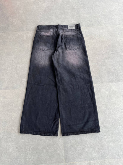 Black Cherry Shade Wide Leg Baggy