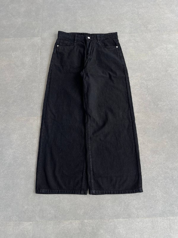 JET BLACK WIDE LEG
