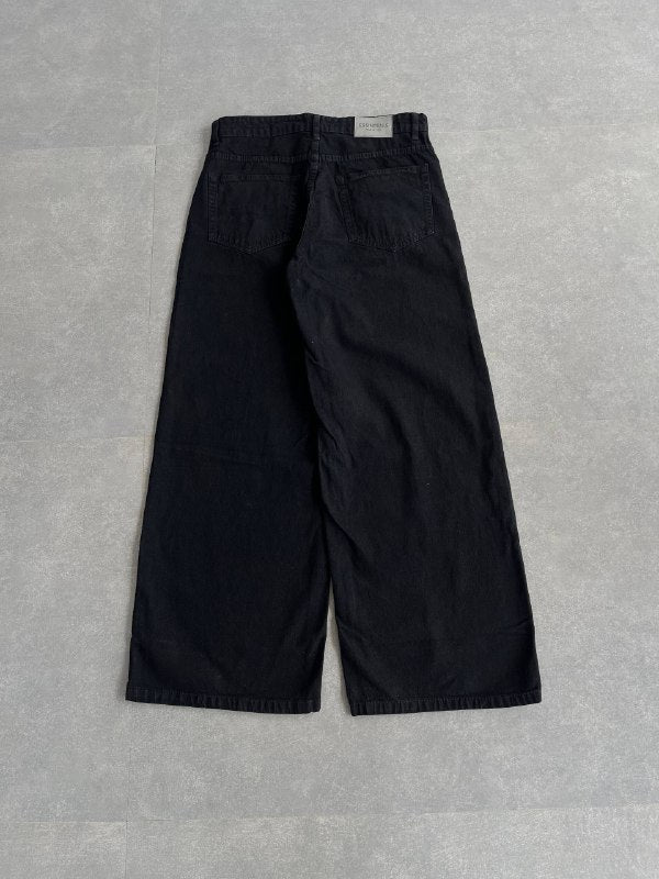 JET BLACK WIDE LEG
