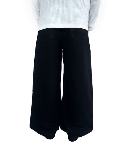 JET BLACK WIDE LEG