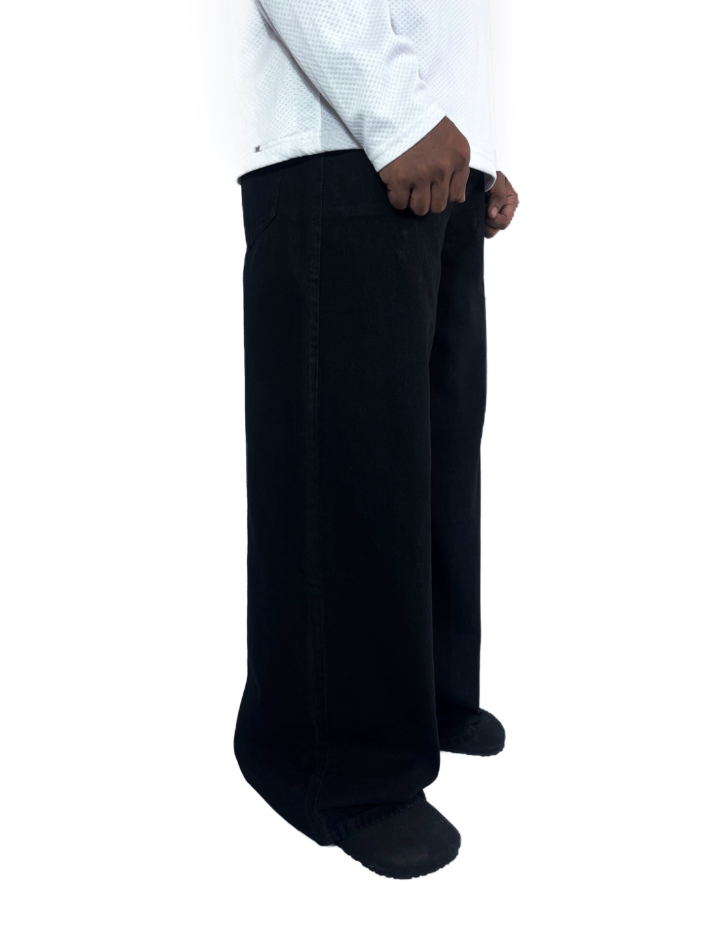 JET BLACK WIDE LEG
